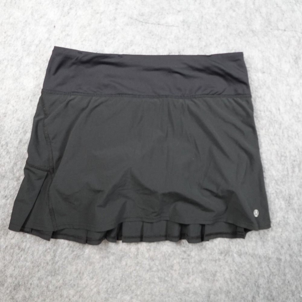 Lululemon Skirt Women‎ 4 Black Pleated Athletic Running Tennis Skort